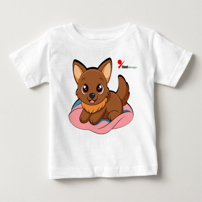 Kleiner Puppy Baby T - Shirt (Vorderseite)