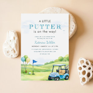 Kleiner Putter Elegante Golf-Baby-Party Einladung