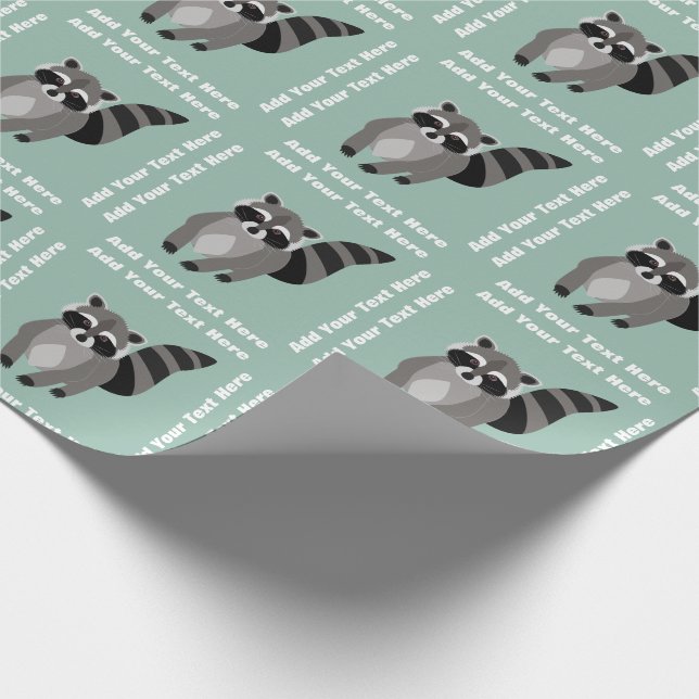 Kleiner Raccoon-Gauner-personalisierte Geschenkpapier (Ecke)