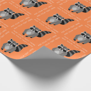 Kleiner Raccoon-Gauner-personalisierte Geschenkpapier
