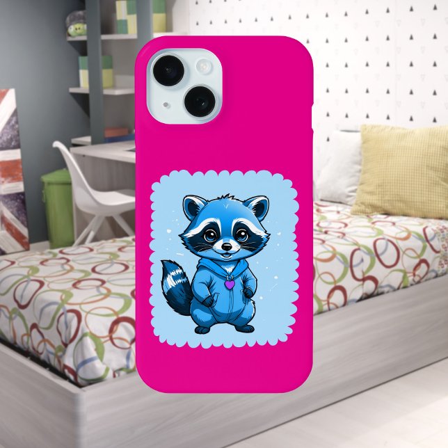 Kleiner Raccoon in Blue iPhone / iPad Gehäuse Case-Mate iPhone Hülle (Von Creator hochgeladen)
