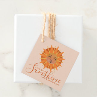 Kleiner Ray der Sonnenschein-Watercolor-Babydusche Geschenkanhänger