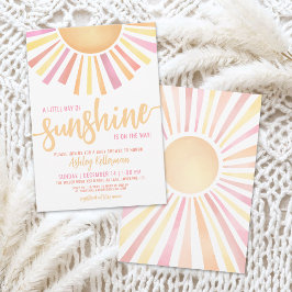 Kleiner Ray mit Sonnenschein-Boho-Babydusche Einladung