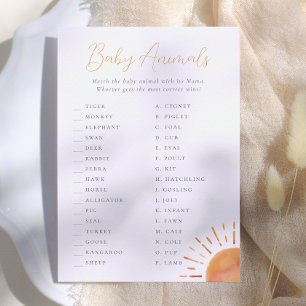 Kleiner Ray of Sunshine Baby Animals Game Einladung