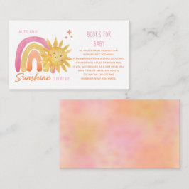 Kleiner Ray of Sunshine Baby Shower Books for Baby Begleitkarte