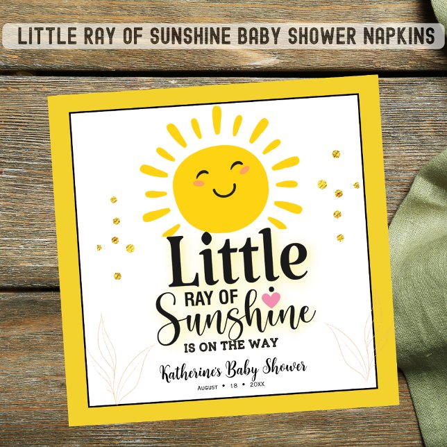 Kleiner Ray of Sunshine Glitzer Babydusche Serviette (Von Creator hochgeladen)