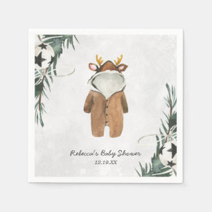 Kleiner Rentiere Weihnachten Baby Shower Personali Serviette