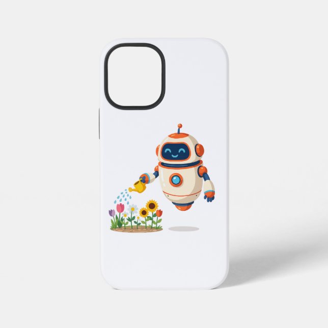 Kleiner Robotergärtner iPhone Hülle (Rückseite)