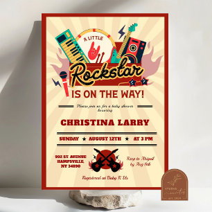 Kleiner Rockstar-Junge Baby Shower Einladung