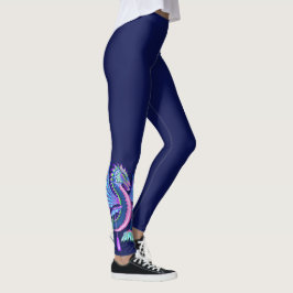 Kleiner rosa Blauer Wasserdrache Leggings