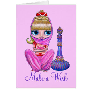 Kleiner rosa Genie-lila magische Flasche machen