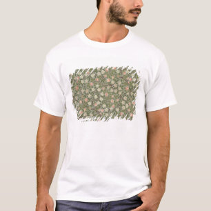 Kleiner rosa und weißer Blumentapetenentwurf T-Shirt