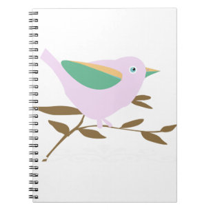 Kleiner rosa Vogel Notizblock