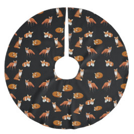 Kleiner rote Fuchs-Weihnachtsbaum-Rock Noir Polyester Weihnachtsbaumdecke