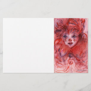 KLEINER ROTER CLOWN BRIEFPAPIER