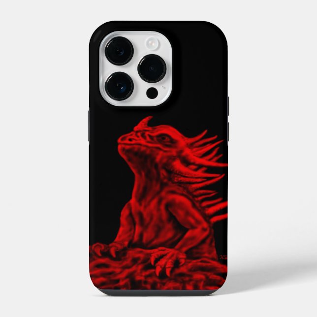 Kleiner roter Drache iPhone Hülle (Rückseite)