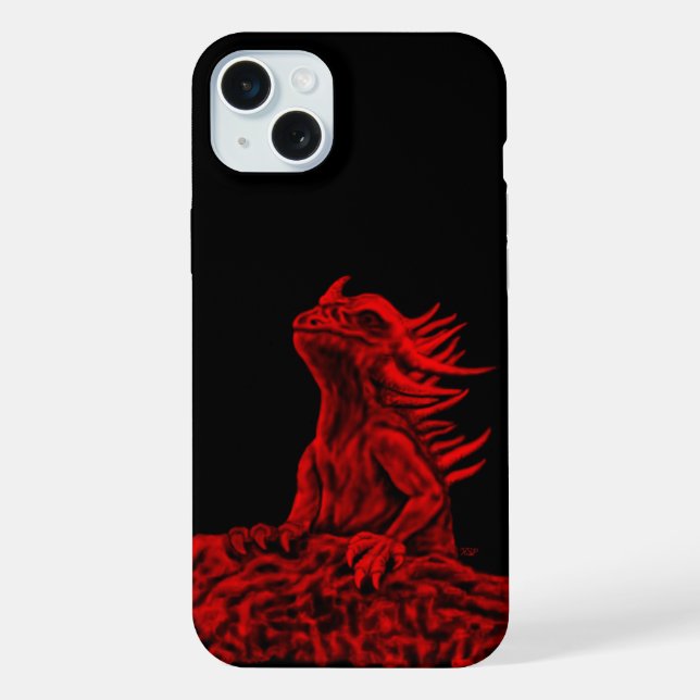 Kleiner roter Drache iPhone Hülle (Rückseite)
