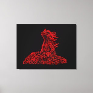 Kleiner roter Drache Leinwanddruck