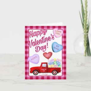 Kleiner roter LKW Valentinstag-Karte Karte
