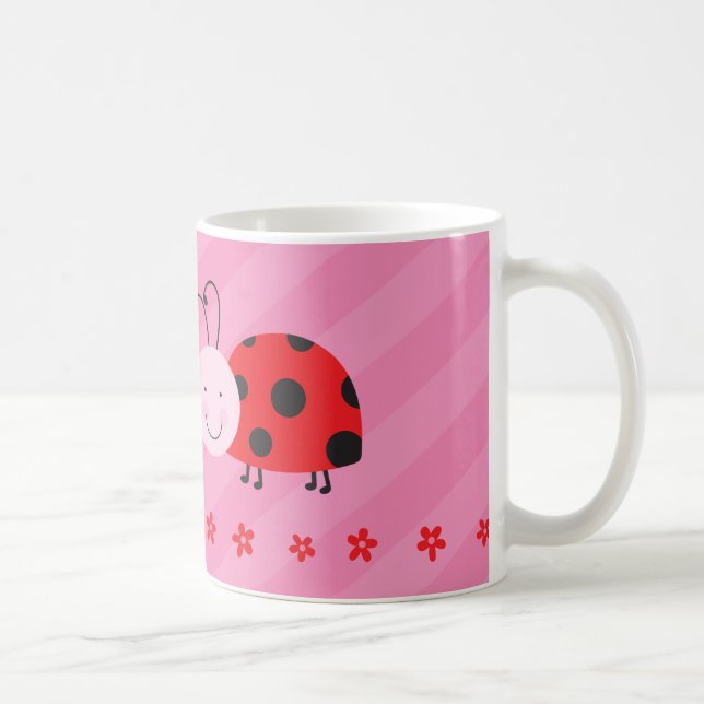 Kleiner roter Marienkäfer-personalisierte Tasse (Rechts)