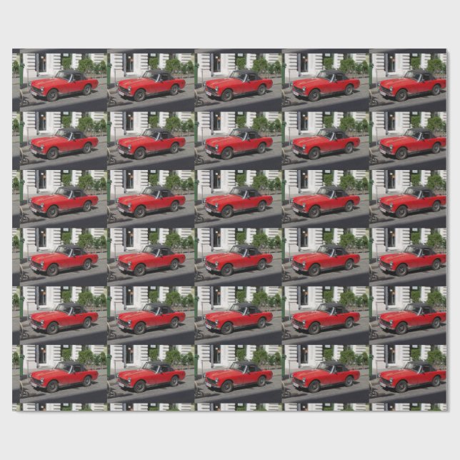 Kleiner roter MG Geschenkpapier (Flach)