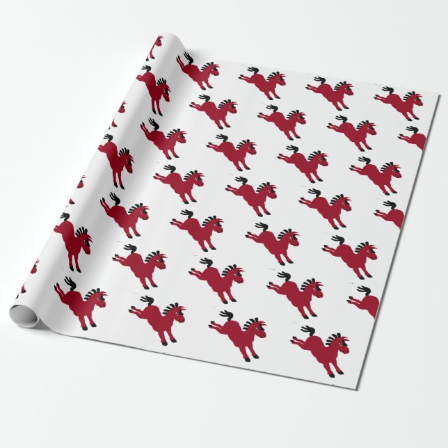 Kleiner Roter Pony-Galopp Geschenkpapier (Ungerollt)