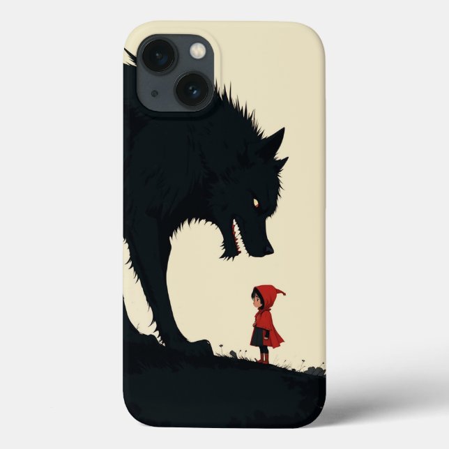 Kleiner roter Reithood, der dem schwarzen Wolf dro Case-Mate iPhone Hülle (Rückseite)