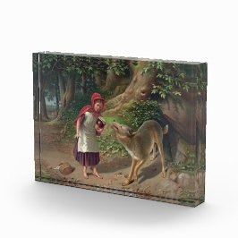 Kleiner roter Reithood Fotoblock