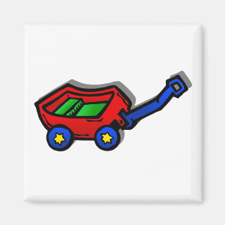 kleiner roter Wagen Magnet