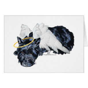 Kleiner ruhender Scottie Engel