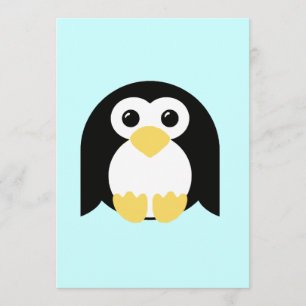 Kleiner runder Pinguin Einladung
