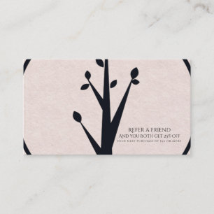 Kleiner rustikaler Baum Natur Bio Ferienwohnung Empfehlungskarte