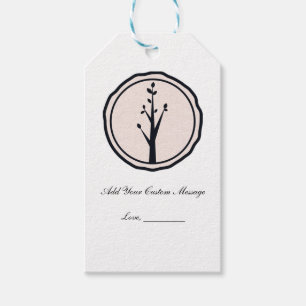 Kleiner rustikaler Baum Natur Hochzeit Geschenk na Geschenkanhänger