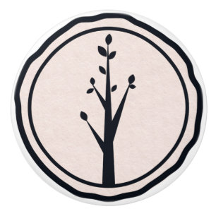 Kleiner rustikaler Baum Natur Minimalistisches Bio Keramikknauf