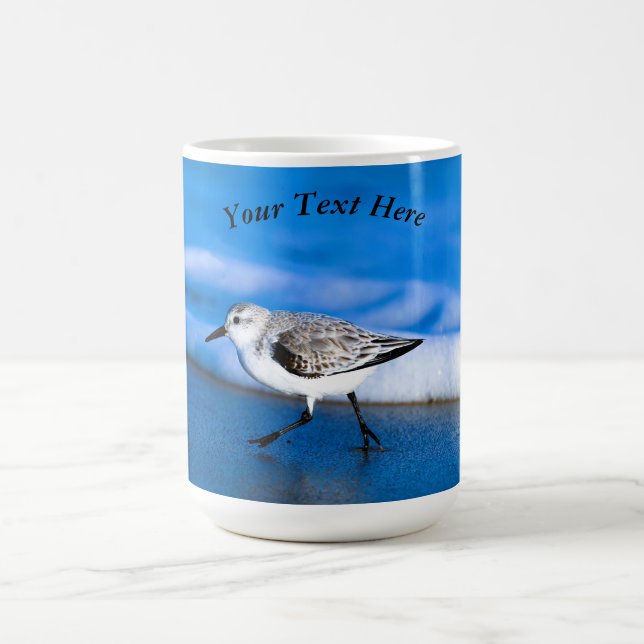 Kleiner Sanderling-Vogel auf See Kaffeetasse (Mittel)
