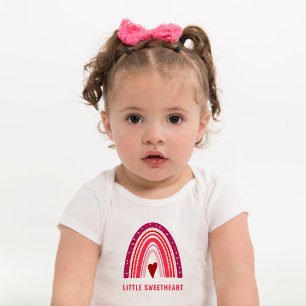 Kleiner Schatz Boho Regenbogen Valentinstag Baby Strampler