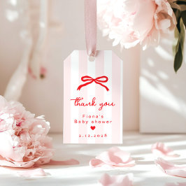 Kleiner Schatz roter Schleif Valentinstag Danke Geschenkanhänger