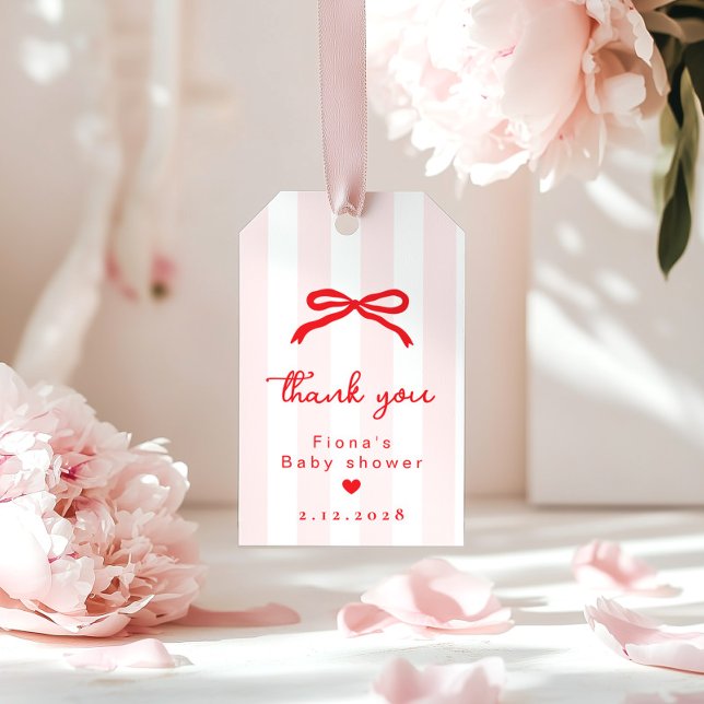 Kleiner Schatz roter Schleif Valentinstag Danke Geschenkanhänger (Von Creator hochgeladen)