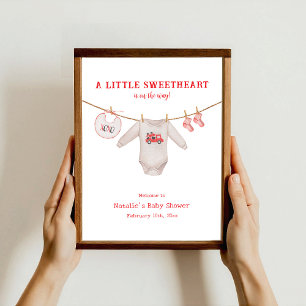 Kleiner Schatz Valentinsjunge Baby Shower Poster