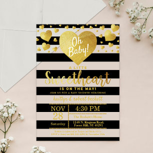 Kleiner Schatz Valentinstag Baby Shower Acryleinladungen