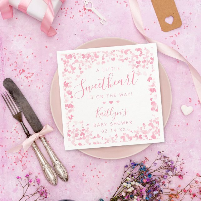 Kleiner Schatz Valentinstag Babyparty Serviette (Von Creator hochgeladen)