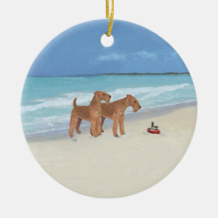 Kleiner Schlepper Keramik Ornament