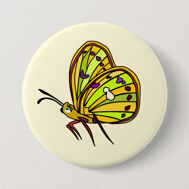 Kleiner Schmetterlingszettel Button (Vorderseite)