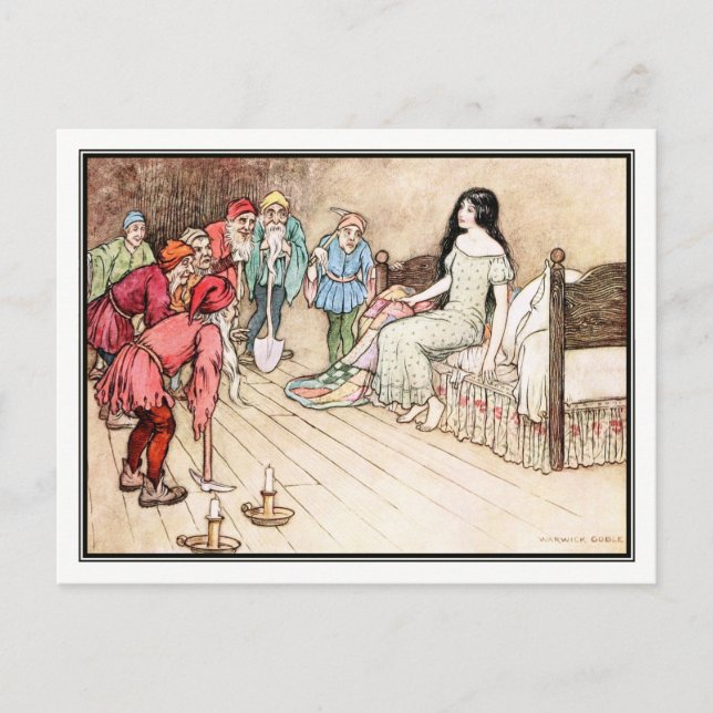 Kleiner Schneefall bei Warwick Goble Postkarte (Vorderseite)