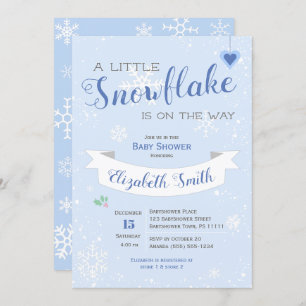 Kleiner Schneeflocken Babydusche Einladung