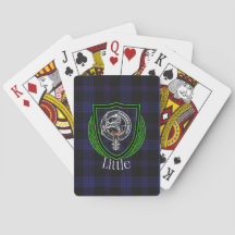 Kleiner schottischer Clan-Tartan und -Wappen