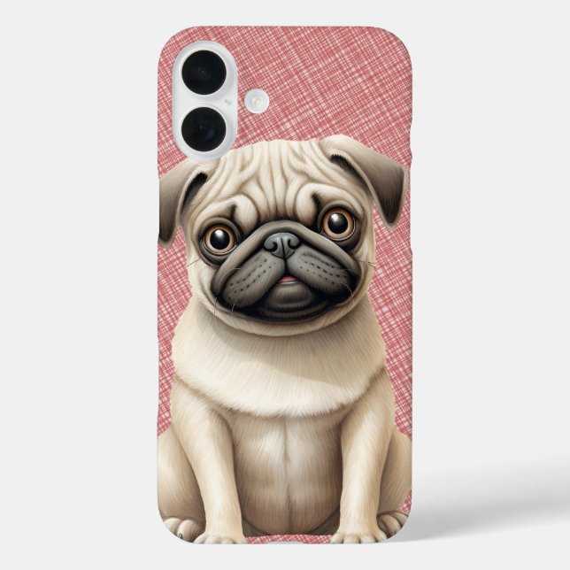 KLEINER SCHWARZ- UND TAN-MOPS Case-Mate iPhone HÜLLE (Rückseite)