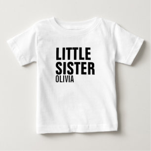 Kleiner Schwester Custom Baby-Schulterfreies Kleid Baby T-shirt