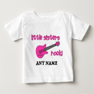 Kleiner Schwesternrock mit rosa Gitarre Baby T-shirt