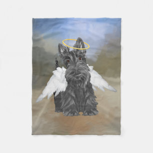 Kleiner Scottie Engel Fleecedecke